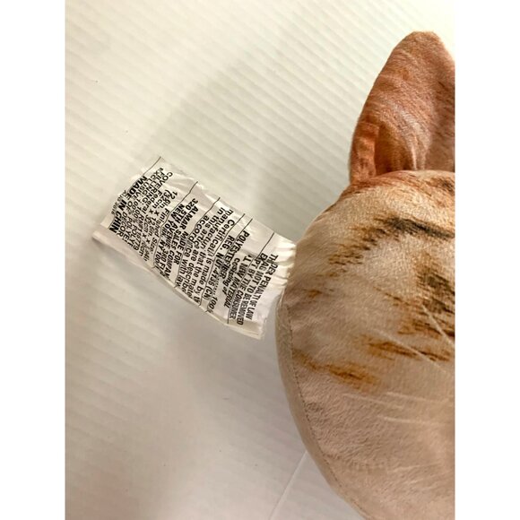 Cat Head Pillow Tabby Plush Stuffed Toy 14x10x5 in Kitten Kitty - Picture 2 of 3